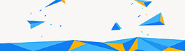 藍(lán)色幾何三角淘寶全屏banner背景