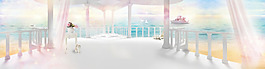 大海走廊淘寶全屏banner背景