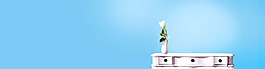白色建筑淘寶全屏banner背景