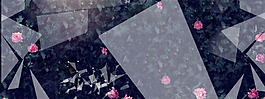 黑色幾何三角淘寶全屏banner背景