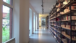 實拍圖書館走廊視頻素材