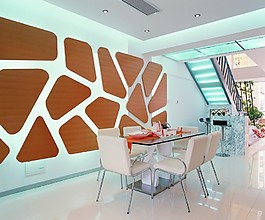 簡約風室內設計餐廳背景墻效果圖