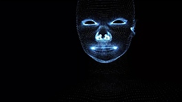 科技粒子人物頭像視頻素材