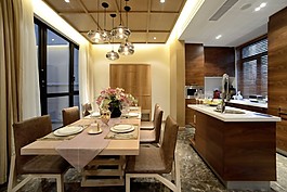 室內(nèi)餐廳吊燈效果圖