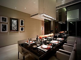 簡(jiǎn)約風(fēng)室內(nèi)設(shè)計(jì)餐廳照片背景墻效果圖
