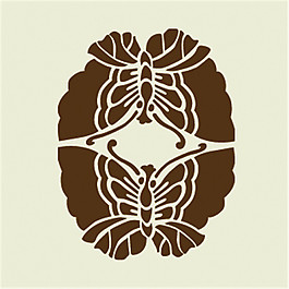 黑色對(duì)稱蝴蝶花紋無(wú)縫背景圖
