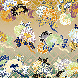 時(shí)尚花紋無縫背景圖