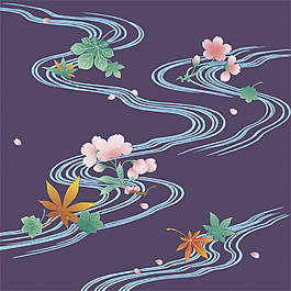 紫色荷花紋背景圖
