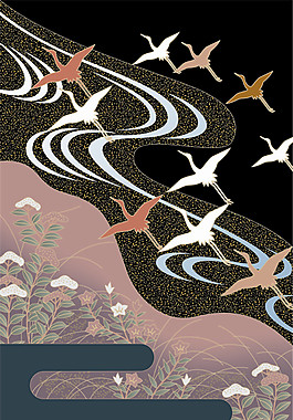 精美花鳥圖案背景