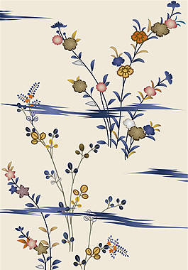 簡(jiǎn)約花藤背景素材