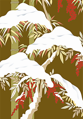 抽象雪枝圖案背景