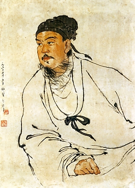 線條水墨關漢卿家裝裝飾畫