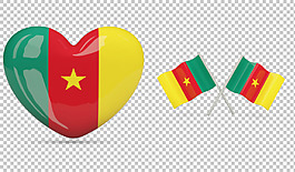 喀麦隆国旗图标免抠png透明图层素材