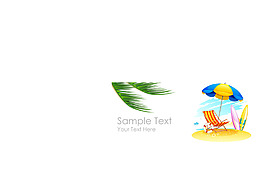 沙灘座椅海報(bào)banner