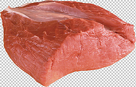大塊瘦肉免摳png透明圖層素材