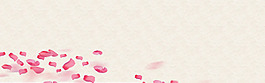 清新紅色花瓣淘寶全屏banner背景