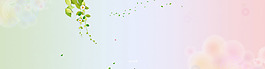 清新綠葉淘寶全屏banner背景