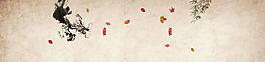 手繪梅花淘寶全屏banner背景