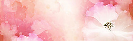 夢幻粉色花朵淘寶全屏banner背景