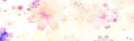 浪漫粉色花朵淘寶全屏banner背景