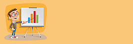 卡通人物數據淘寶全屏banner背景