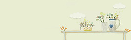 室内装饰花朵淘宝全屏banner背景