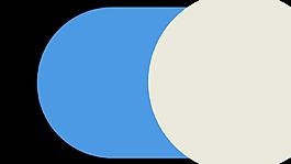 藍白圓環動態轉場視頻素材