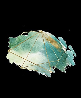 綠色水墨涂鴉創(chuàng)意裝飾素材