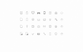 web网页线条矢量图标素材