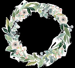 清新花環(huán)裝飾邊框素材