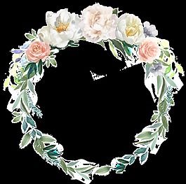 婚禮花環(huán)裝飾邊框素材