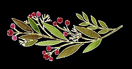 绿色手绘植物装饰图