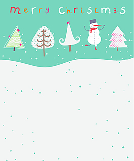 圣誕雪人節(jié)日海報背景