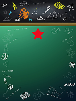 矢量创意黑板青春毕业季背景素材