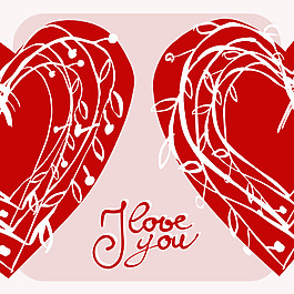 手繪浪漫情人節(jié)卡片背景