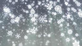 夢幻唯美的柔光雪花背景視頻素材
