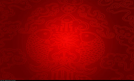 手繪紅色花紋淘寶全屏banner背景
