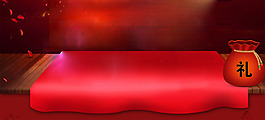 中國(guó)風(fēng)紅色燈籠淘寶全屏banner背景