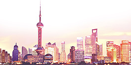 手繪城市淘寶全屏banner背景