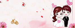 浪漫情侶情人節(jié)淘寶全屏banner背景