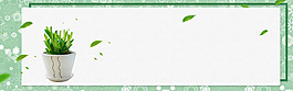 清新植物淘寶全屏banner背景
