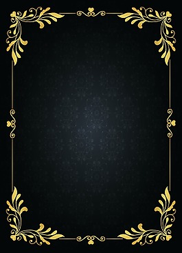 金色花邊背景素材