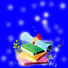 卡通兒童書本插畫