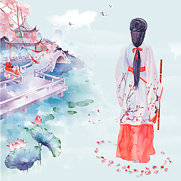 復(fù)古元素產(chǎn)品背景直通車背景中國風(fēng)背景