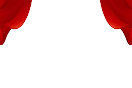 紅色漂浮絲帶png元素素材