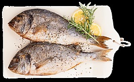 食物烤魚透明免扣裝飾素材