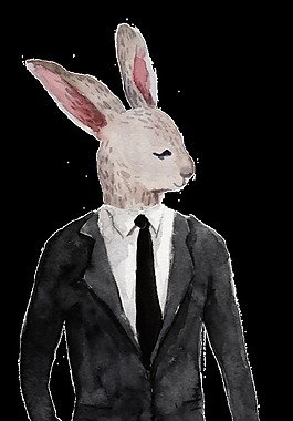 卡通插画兔子先生素材
