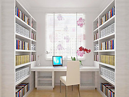 小戶型書房書柜效果圖