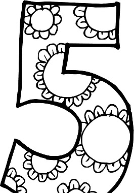 数字5矢量素材