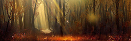 簡約陽光森林banner背景